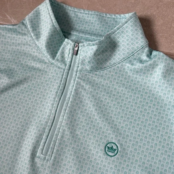 Peter Millar Perth Pina Skullada Performance Quarter-Zip Golf Pullover Men’s XL - Picture 3 of 9